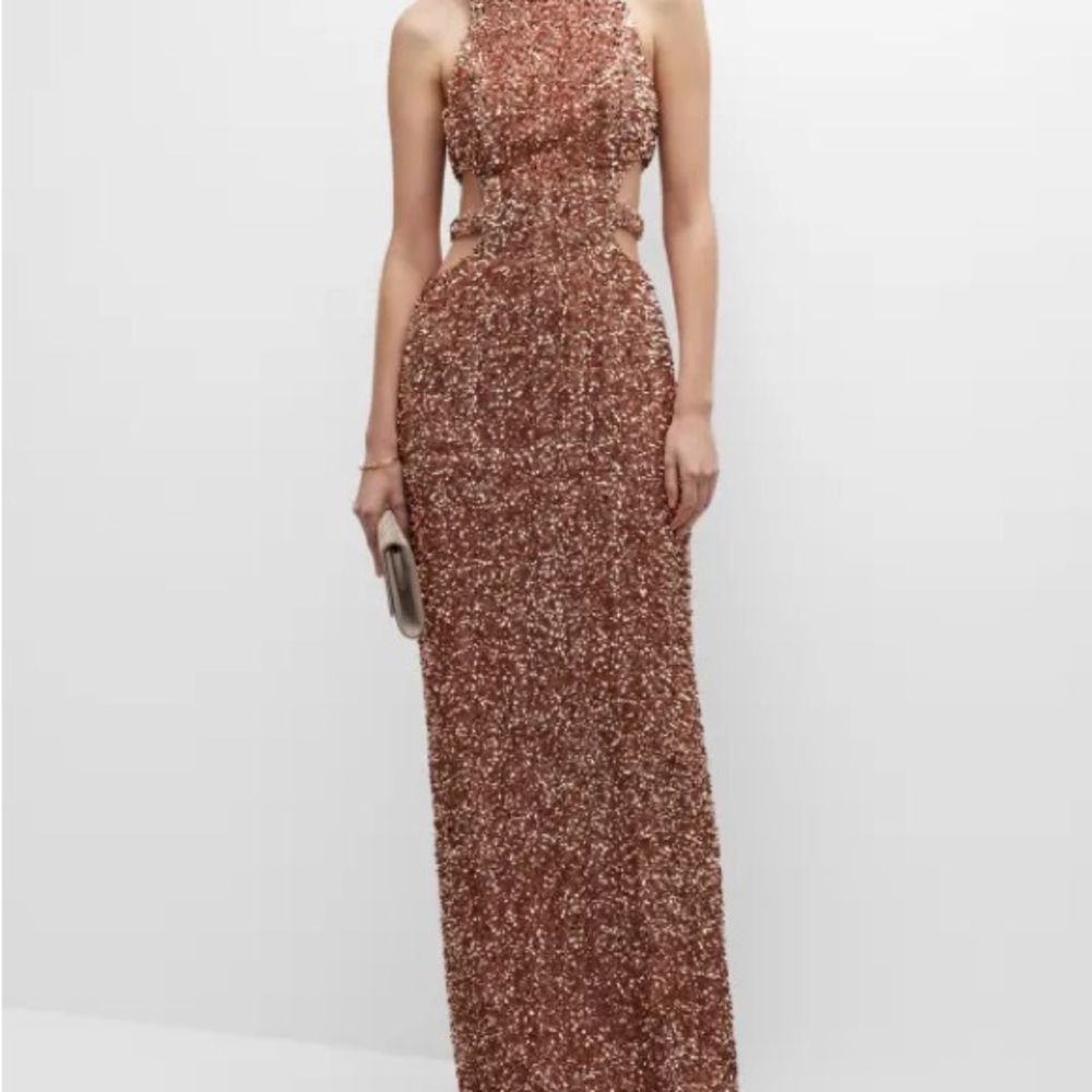 Liv Foster Sequin cut-out Evening‎ Gown